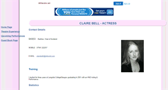 Desktop Screenshot of clairebell.uktheatre.net