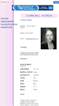 Mobile Screenshot of clairebell.uktheatre.net